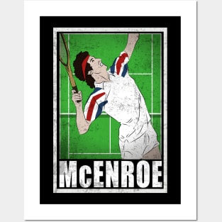 McEnroe Tennis Player Hero Vintage Grunge Posters and Art